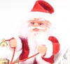 Juldekorationer för hem Electric Santa Claus älg drar släde som spelar musikår Barn Toy Gift Y201020