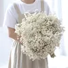 Gypsophile dekorationer för hem naturliga blommor bröllop bukettbuketter av konserverad torkad dekoration jul 220311