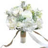 Sıcak Satış Düğün Buketleri Yapay Gelin Çiçekler Düğün Beyaz Pembe Mavi Düğün Çiçekleri Gelin Buketi Buque de Noiva Z1119