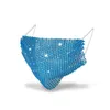 100 pièces DHL Ship mode maille masques coloré Bling diamant strass grille Net lavable Sexy creux fête Mask3718126