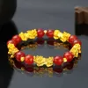 12mm Feng Shui Bead Bracelet Black Obsidian Wealth Good Luck White Jade Bucket Beads Pixiu Bracelet