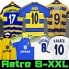 1998 1999 2000 파르마 레트로 축구 유니폼 홈 95 97 98 99 00 BAGGIO CRESPO CANNAVARO 축구 셔츠 STOICHKOV THURAM futbol camisa 01 02 03