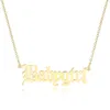 Womens Gold Plated Alloy English Letters Babygirl Pendant Necklace