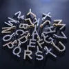 A-Z Women Men Rock hip hop bling jewelry iced out cz Alphabet pendant personalized Name tennis chain Initial Necklace