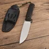 Promotie Outdoor Survival Rechte Mes D2 Stone Wash Drop Point Blade Volledige Tang G10 Handvat Met ABS K Schede