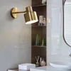 Brass Bedside Wall Lamps Modern Creative Bathroom Mirror Light Living Room Bedroom Sconce Aisle Wall Lights