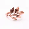 Fall Leaves Servett Ringar Chopening Bangle Metal Servetthållare Bröllop Gifts Dop Dusch Party Decor