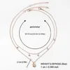 Herz-Halsketten-Set für Frauen, glänzende Anhänger-Halsketten-Set, modischer Schlüsselbein-Schmuck