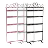 Sieraden Pouches, Tassen 48 Hole Oorbellen Oor Studs Display Rack Metalen Houder Stand Organizer Showcase Roze 295 * 160mm voor de detailhandel