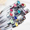 Yazma Hediye DIY Boş Tüp Metal Tükenmez Kalemler Kendinden Doldurucu Yüzer Glitter Kurutulmuş Çiçek Kristal Tükenmez Kalemler 27 Renk