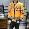 Vintage Veste Hommes Floral Bomber Veste Hommes Patchwork Treillis À Manches Longues Zipper Vestes Manteau Pilote Veste Hommes Plus La Taille M-5XL 201127