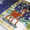 Vente chaude DIY Diamond Peinture Carte Brillant Kits de broderie spéciaux Cartes de voeux de Noël Père Noël Joyeux Noël 201202