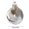 Memorial Ornament Christmas Clear Feather Ball, A Piece of My Heart is in Heaven 6/8cm Plastic Ball Christmas Tree Memorial Hanging Pendant