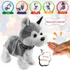 لعبة الإلكترونية الإلكترونية الكلب التحكم الصوت الكلاب الإلكترونية التفاعلية روبوت الكلب هدية هدية التحكم الصوت المشي النباح حامل الحيوانات الأليفة LJ201105