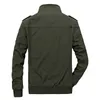 Autumn Jacket Men Military 95% Cotton Breathable Coat Men Casual Stand Collar Epaulet Plus Size 4XL 5XL 6XL Mens Jackets 201127