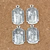 O Mi Jesus Misericordia Médaille Religion Charmes Pendentifs Pour La Fabrication De Bijoux Collier DIY Accessoires 18.5x31mm Argent Antique 50Pcs A-239