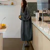 NEW Autumn Sweater Women Dress Winter Long sleeve Sweater Knitted Dresses Long loose Maxi Oversize Dresses Knitting Robe Vestido 210203