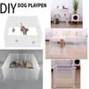 Dog Fences Pet Playpen DIY Animal Cat Crate Cave Multi-functional Sleeping Playing Kennel rabbits guinea pig Cage LJ201201