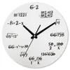 Väggklockor matt svart metall matematik matematik algebra svart tavla pi klocka vintage 30cmx30cm clock1
