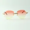 Дизайнерские солнцезащитные очки 3524027 с микровознагражденными алмазными металлическими проводами оружия и вырезанные объективы, прямые продажи, размер: 18-140 мм