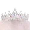 Серебряный цвет Rhinestone Crystal Tiaras и Crowns Huredseeper Ювелирные Изделия Bridal Diadem Head Piece Женщины Свадебные Волосы Аксессуары LB J0121