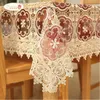 Stolt Rose Koreanska Bordduk Bordduk Spets Bordduk Transparent Table Cover Bröllopsdekoration Broderukdukar T200707