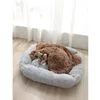 Длинные плюшевые кровати, успокаивающие кровать Hondenmand PET Питомник коврик Cushion Super мягкий пушистый удобный диван для большой собаки / кошачий дом 201223