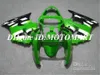 Kit de carenado verde blanco negro para KAWASAKI ZX6R 00 01 02 ZX-6R 2000-2002 636 ZX 6R 2000 2001 2002 Juego de carenados