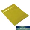 100Pcs Gold Aluminum Foil Zip Lock Package Bag Mylar Foil Storage Packing Self Seal Zipper Tea Snack Pack Bag