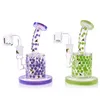 ROYAL 6" Colour honeycomb glass dab oil rig Hookahs bubbler 5MM thick includ quartz banger nail