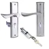 1 Set Duurzame Deurgreep Lock Cilinder Voorsteun Hendel Latch Home Security w / Sleutels Dual Latch Room Deur Panel Security Locks 201013