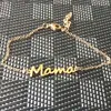 Edelstahl-Buchstaben-Mama-Kettenarmbänder, Mütter-Liebes-Anhänger, minimales Armband, Silber- und Goldfarben, Schmuck für Mütter, Muttertag