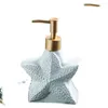 Ceramic Liquid Soap Dispenser Starfish Shell Shape Bathroom Sub bottling Shower Bottle Hand Sanitizer Case Accessory 211222