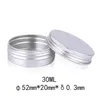 2022 new 30ml silver metal aluminum cosmetic jar, 30g Solid Perfume Cosmetic Sample Packaging Cans