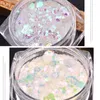 6 pçs / set Aurora Unicorn Nail Art Glitters misturado hexágono unha pó lantejoulas sereia flocos de unhas holográficos decorações manicure holográficas