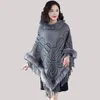 Capes de fourrure à carreaux chauds d'hiver Ponchos pour femmes Châles surdimensionnés Wraps Cachemire Pashmina Femme Gland Mujer 201214