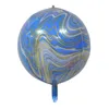 22 pouces marbre agate ballon aluminium feuille ballon arc-en-ciel cravate colorant mariage bébé douche fête d'anniversaire ballons de Pâques HHA3526