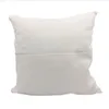 Sublimation Blank Case 40*40cm Solid Color Book Pocket Pillow Personalized Beige White Polyester Linen Cushion Cover Home