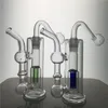 Mini vidro colorido de vidro de vidro Bongo tubulações de água com reciclador mini debabo de mangas de mão bongs espessura pirex clear vidro com 10mm tigelas de óleo