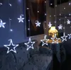 2.5m 138 LED Outdoor Star String Lights Fairy Christmas Garland LED Gardin Home Party Decor Star Fairy Light for Wedding 201203