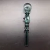 QBsomk Water Pipe Glass Oil Burner Pipes Double Bubble Straight Pot Approx 140mm Helical Tube Borosilicate Spring Tubes For Bongs Dab Oils Rig Random Color