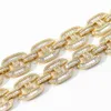 Miami 16mm Big Box Clasp Cuban Link Chain 2 Colors Iced Out Baguette Zircon Halsband Mens Hip Hop Jewelry H JllyBV243i