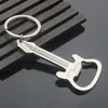 Zinc Alloy Gitarr Ölflaskaöppnare Keychain Keyring Key Chain Key Ring Bröllopsgåvor