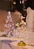 LED USB Fire Tree Light Miedziany Drut Lampy Stołowe Night Light Dla Domu Sypialnia Wedding Wedding Party Bar Boże Narodzenie Dekoracja 10 sztuk T1i3252