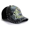 Luxus 3D Druck Männer Frauen Baseball Kappe Drachen Schädel Adler Tiger Leopard Graffiti Niet Snapback Caps Punk Hip Hop Hut kunst J1210