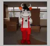 2018 Wysokiej Jakości Hot White and Black Milk Cow Mascot Costume Bull Calf Ox Maskotka Mleka Fancy Dress Kostiumy Dorosłych Dorosłych Rozmiar dla Halloween Pa