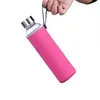 Resa muggar Glas Vattenflaska BPA Gratis Högtemperaturbeständig Sport Med Tea Filter Infuser Nylon Sleeve