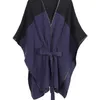 مصمم جديد للنساء Poncho Cape المفتوح الأمامي Cardigan Wrap Shawr متوكى Cashmere Sweater Coat Female Spring Autumn Capes 201214