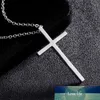 Titan Steel Cross Pendant Halsband för män Kvinnor Minimalistiska Smycken Man Kvinna Bön Halsband Kokers Present