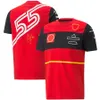 2022 F1 Racing Team Camiseta vermelha Fórmula 1 Terno de corrida Mangas curtas Jersey Motorsport Outdoor Quick-Dry Sports Polo Shirt Personalizado